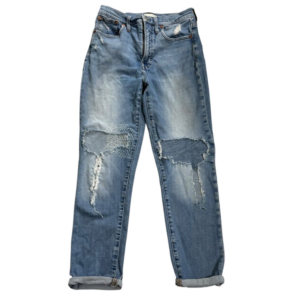Madewell The Perfecr Vintage Jeans high rise distressed size 27